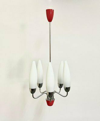Mid Century Chandelier By Josef Hurka For Napako, 1960s photo Lighting