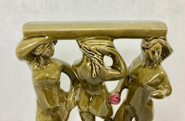Figurine Of Three Graces In The Bathhouse By Zdeněk Frank For Johoker Bechyně, 1970 photo furniture