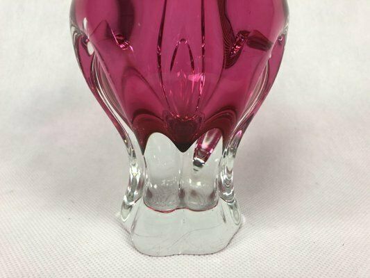 Bohemian Glass Table Vase Attributed To Josef Hospodka For Chribska, 1960s photo buy