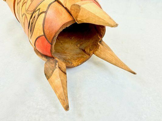 African Carved Wooden Zulu Swazi Drum, 1980s photo 294.0