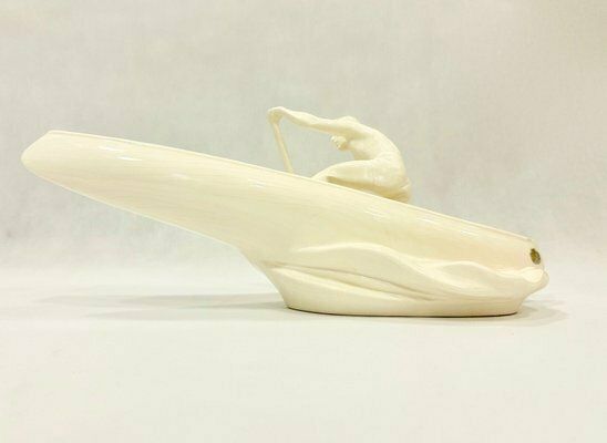 Ceramic Rower Statue From Jihokera Bechyně, 1950s photo buy