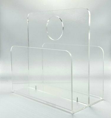 Acrylic Glass Magazine Rack, 1970s