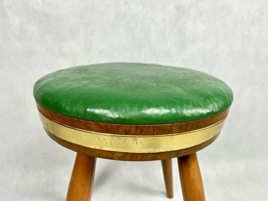 Folk Austrian Rustic Country Stool, 1970s photo vintage