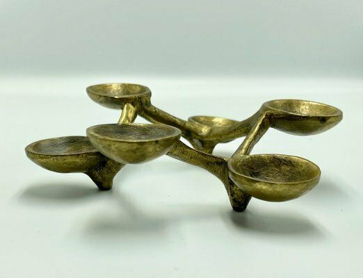 Brutalist Candleholder In Bronze In The Style Of Michael Harjes, 1960s photo vintage