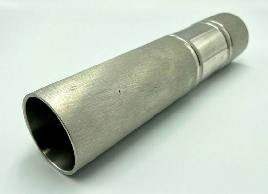 Brutalist German Cylinder Steel Vase From Bmf, 1960s photo Home Decor
