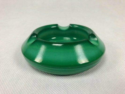 Bohemian Malachite Ashtray From Jablonec Glassworks, 1960s photo furniture