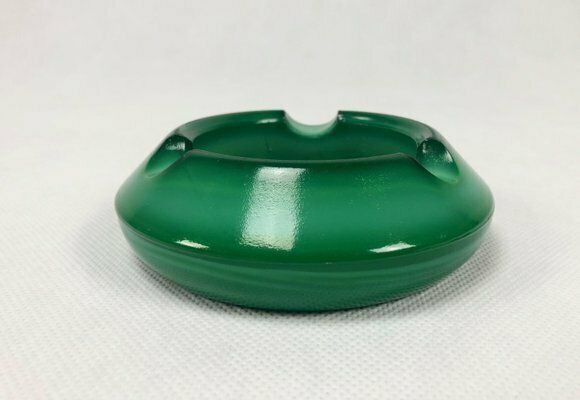 Bohemian Malachite Ashtray From Jablonec Glassworks, 1960s photo for sale
