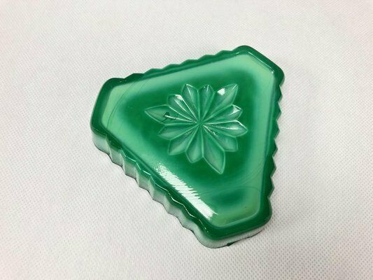 Bohemian Malachite Ashtray From Jablonec Glassworks, 1960s photo 105.0