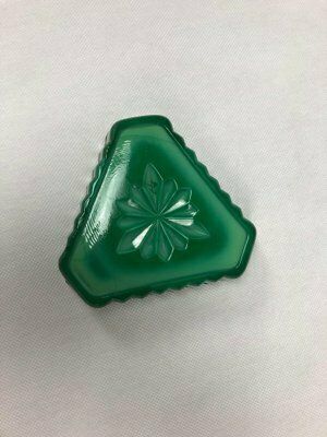 Bohemian Malachite Ashtray From Jablonec Glassworks, 1960s photo vinterior