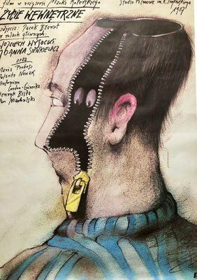 życie Wewnętrzne Film Poster By A. Pągowski, 1987