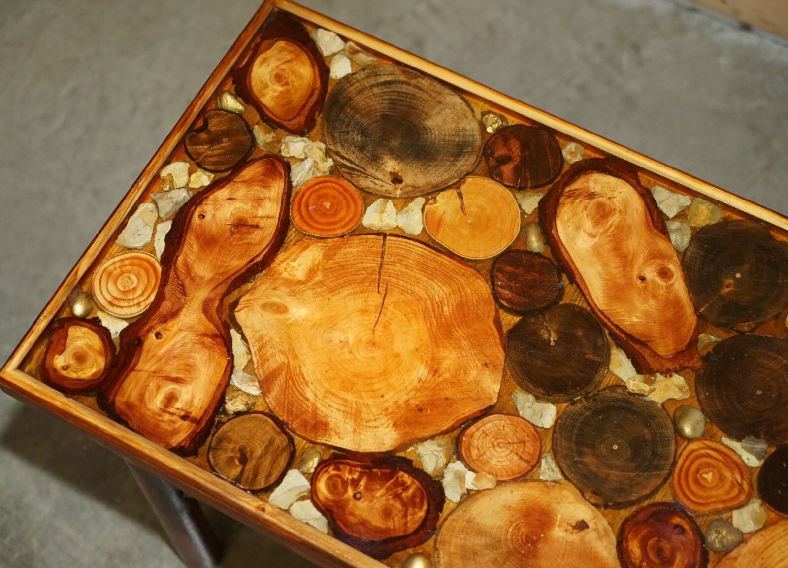 Vintage Fossil Petrified Wood Sample Coffee Table Super Decorative & Primitive photo 1350.0