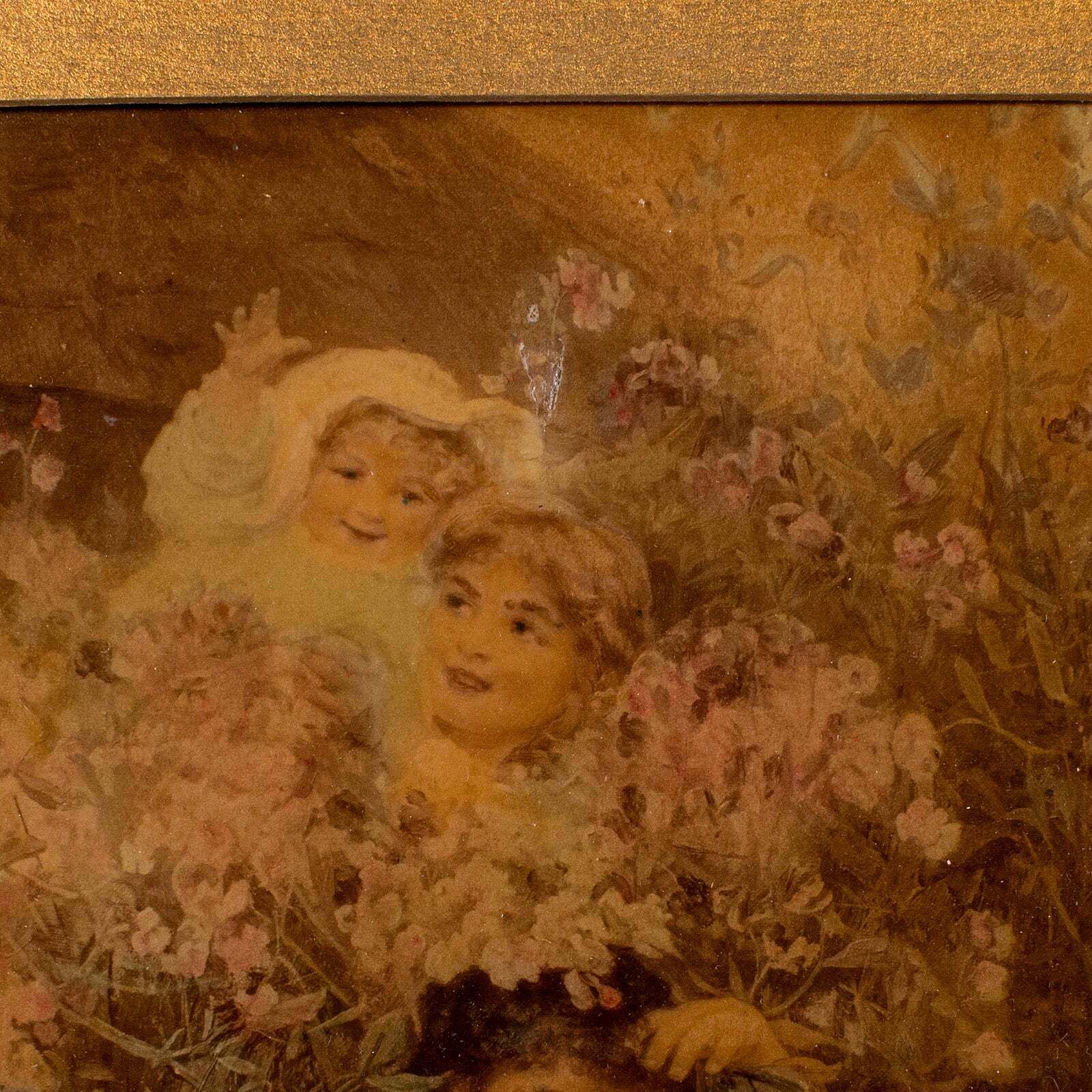 Small Antique Crystoleum Picture, English, Art, Mezzotint Painting, Victorian photo Art