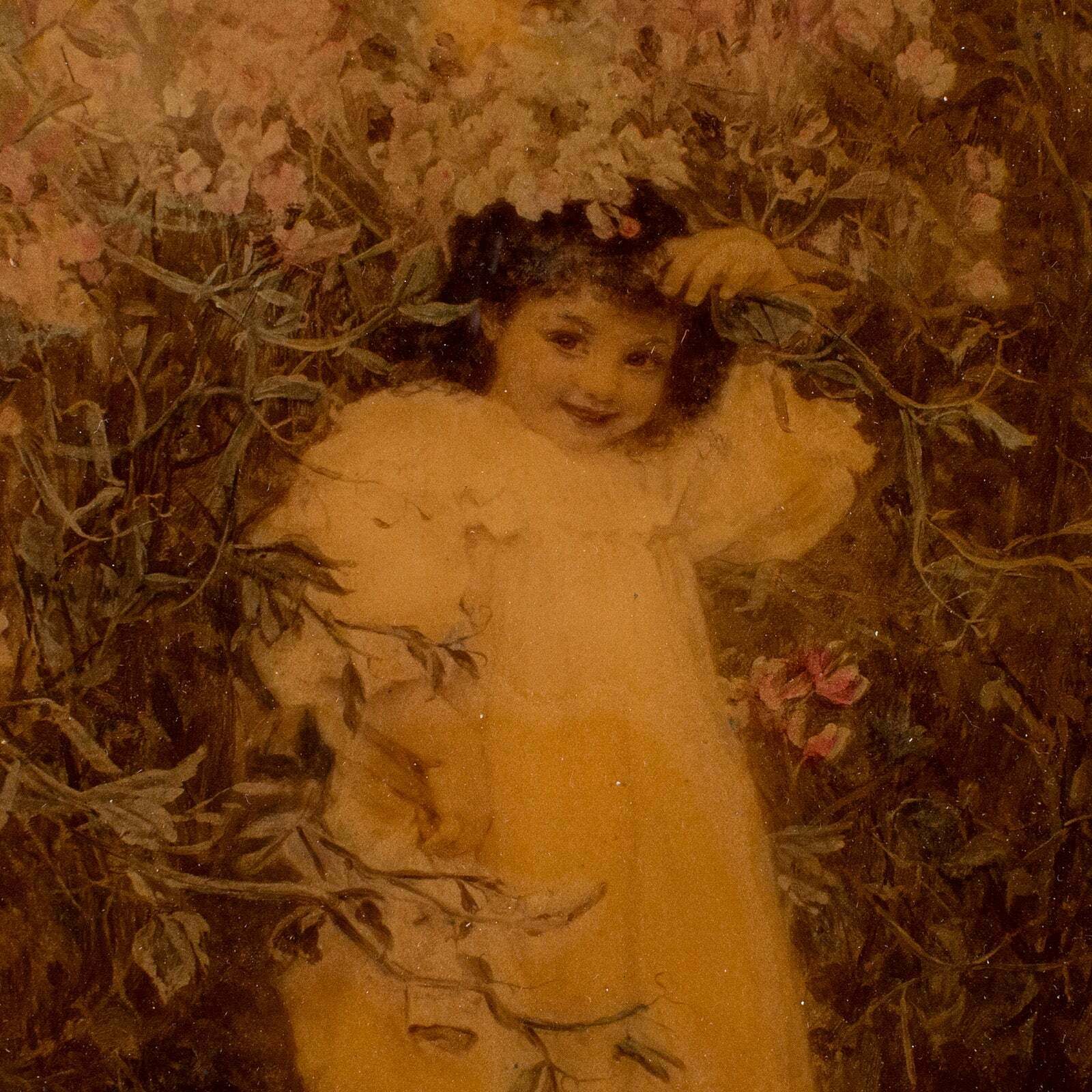 Small Antique Crystoleum Picture, English, Art, Mezzotint Painting, Victorian photo 295.0