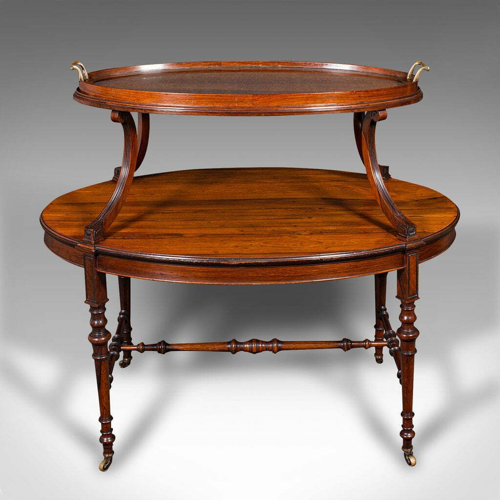 Antique Display Serving Table, English, Two Tier, Butler's Buffet Stand, Regency photo for sale