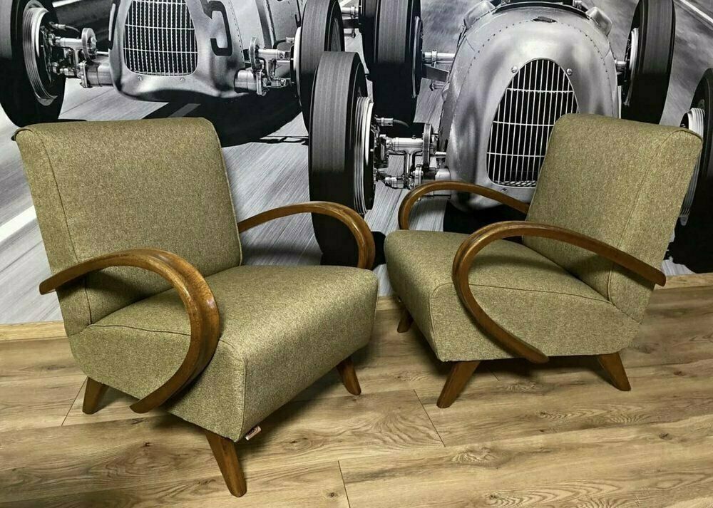 Art Deco Armchairs By Jindřich Halabala For Up Závody, 1930s, Set Of 2 photo buy