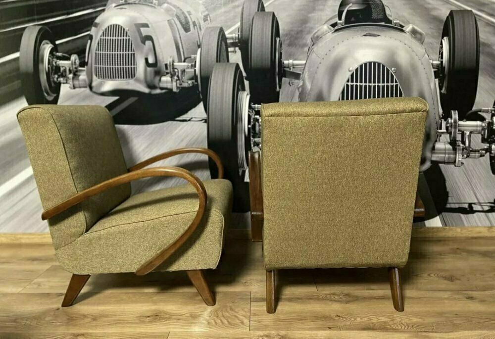 Art Deco Armchairs By Jindřich Halabala For Up Závody, 1930s, Set Of 2 photo vintage