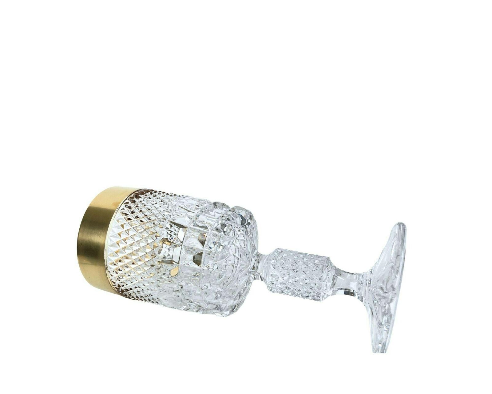 Kristallen Wijnglazen | 4 Stuks | 24 Karaats Goud | Bijzonder Decoratief Ontwerp photo for sale