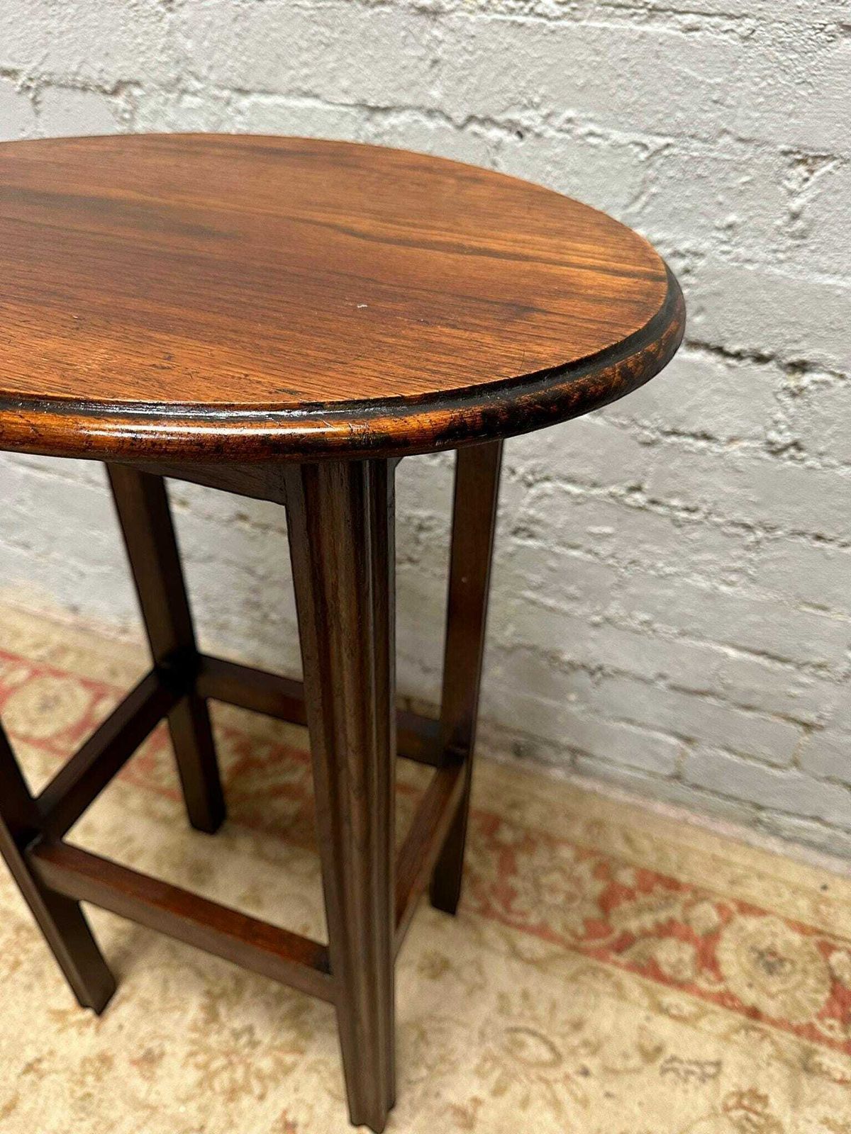 Antique Edwardian Oak Coffee Table / Circa 1910 / Oval Top photo 220.0