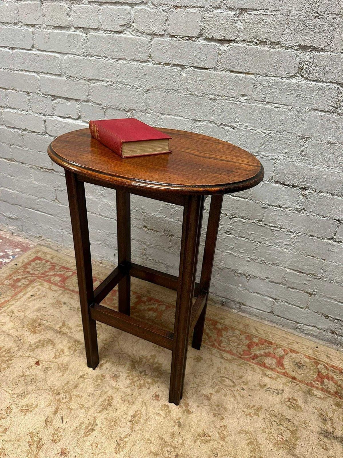 Antique Edwardian Oak Coffee Table / Circa 1910 / Oval Top photo vinterior