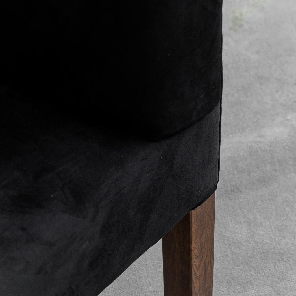 Set Of Four 70s Vintage Modern Velvet Wooden Chairs photo 550.0