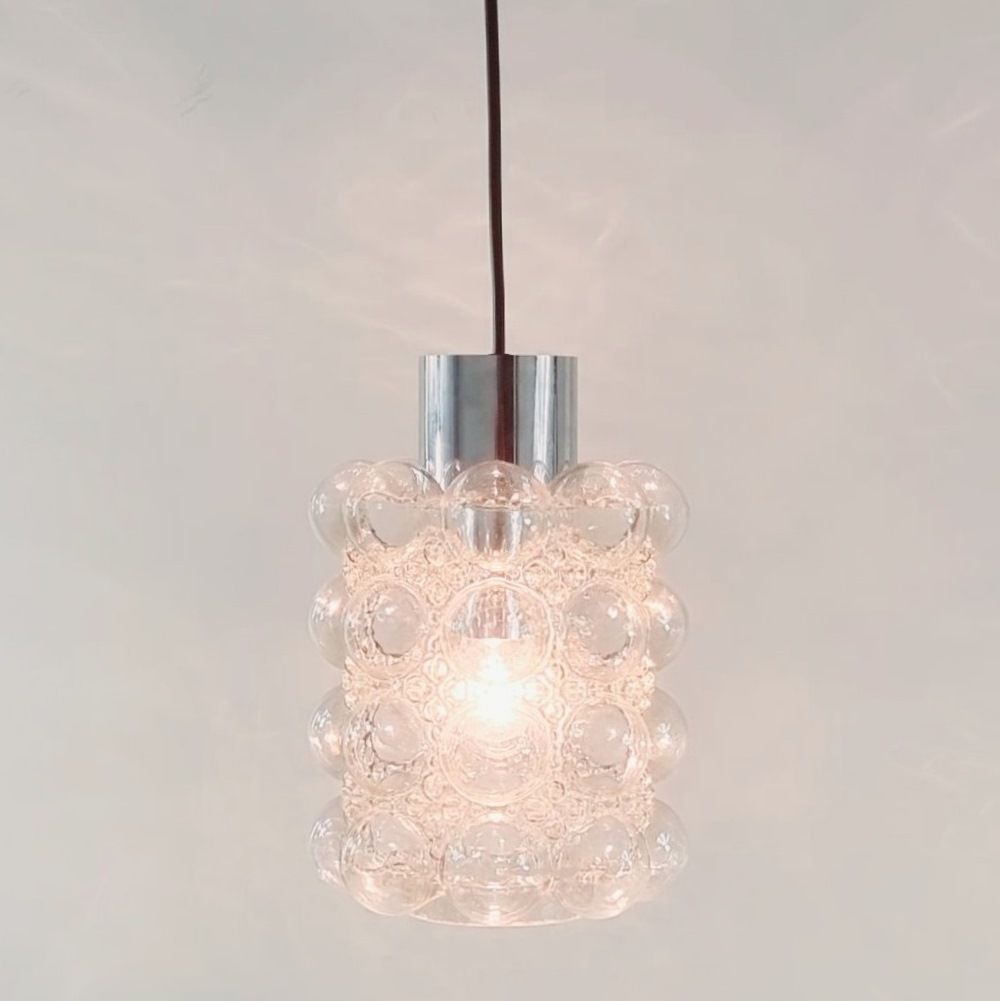Mid Century Modern Bubble Glass Pendant By Helena Tynell For Limburg, Germany, 1960s photo Lighting