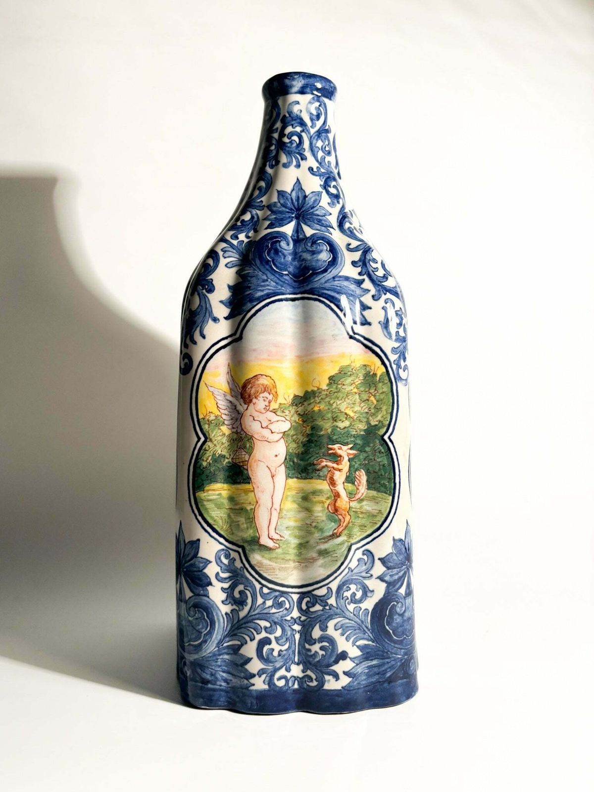 Hand Painted Savona Ceramic Vase From The 1940s