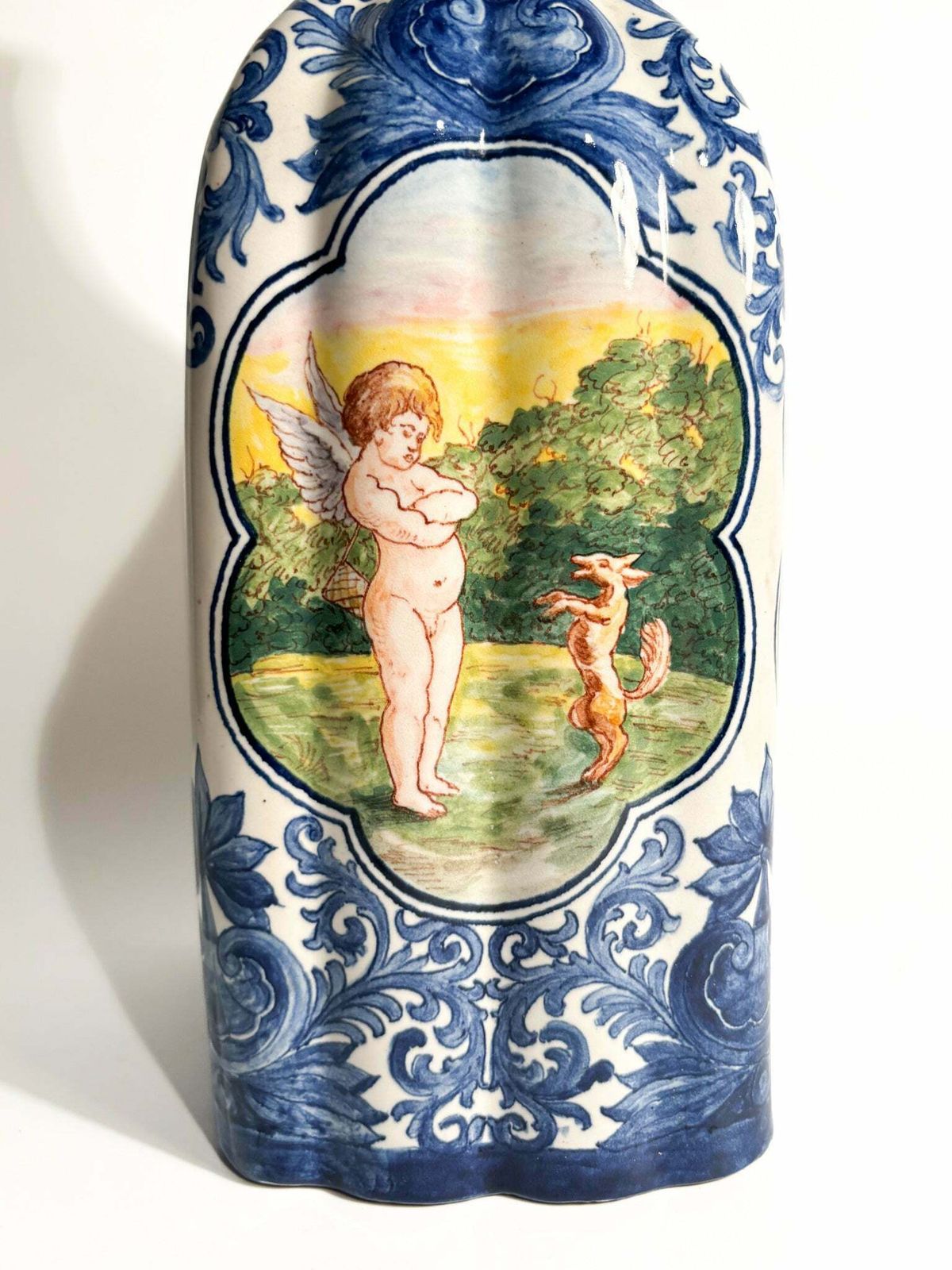 Hand Painted Savona Ceramic Vase From The 1940s photo for sale