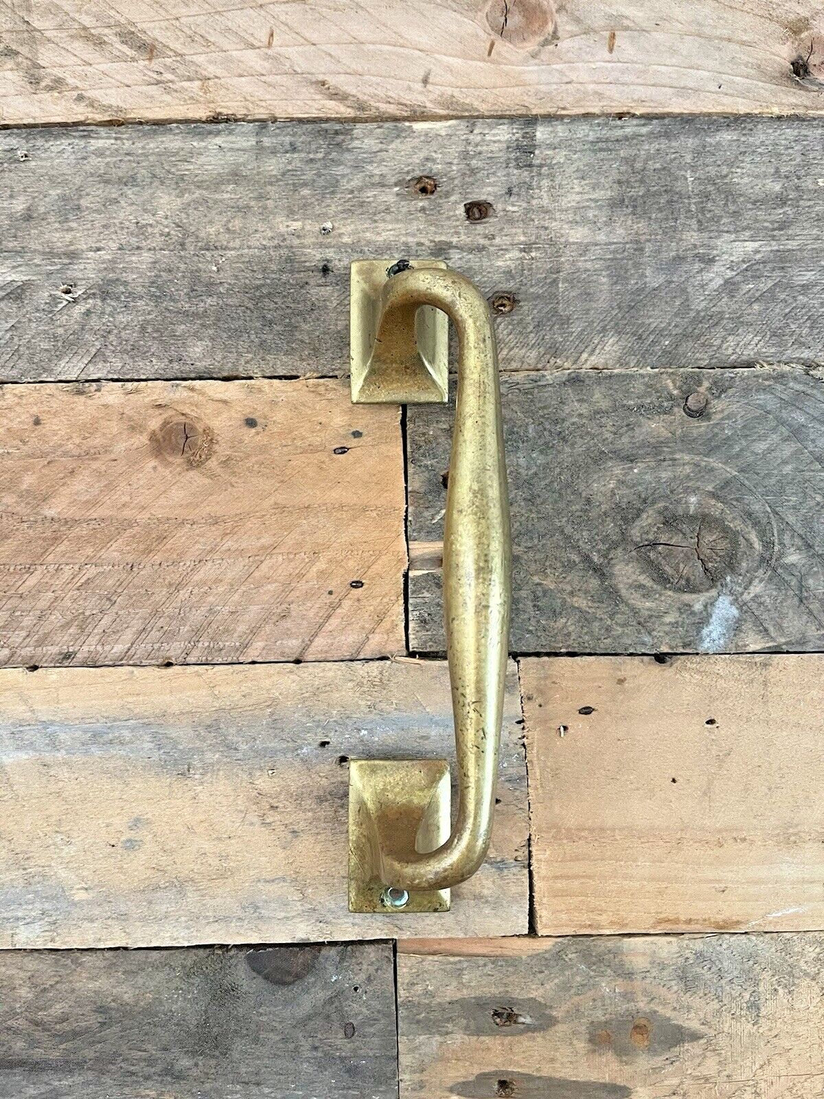 Good Quality Antique Art Nouveau Brass Door Handle Drawer Cabinet Chest Pull photo vintage