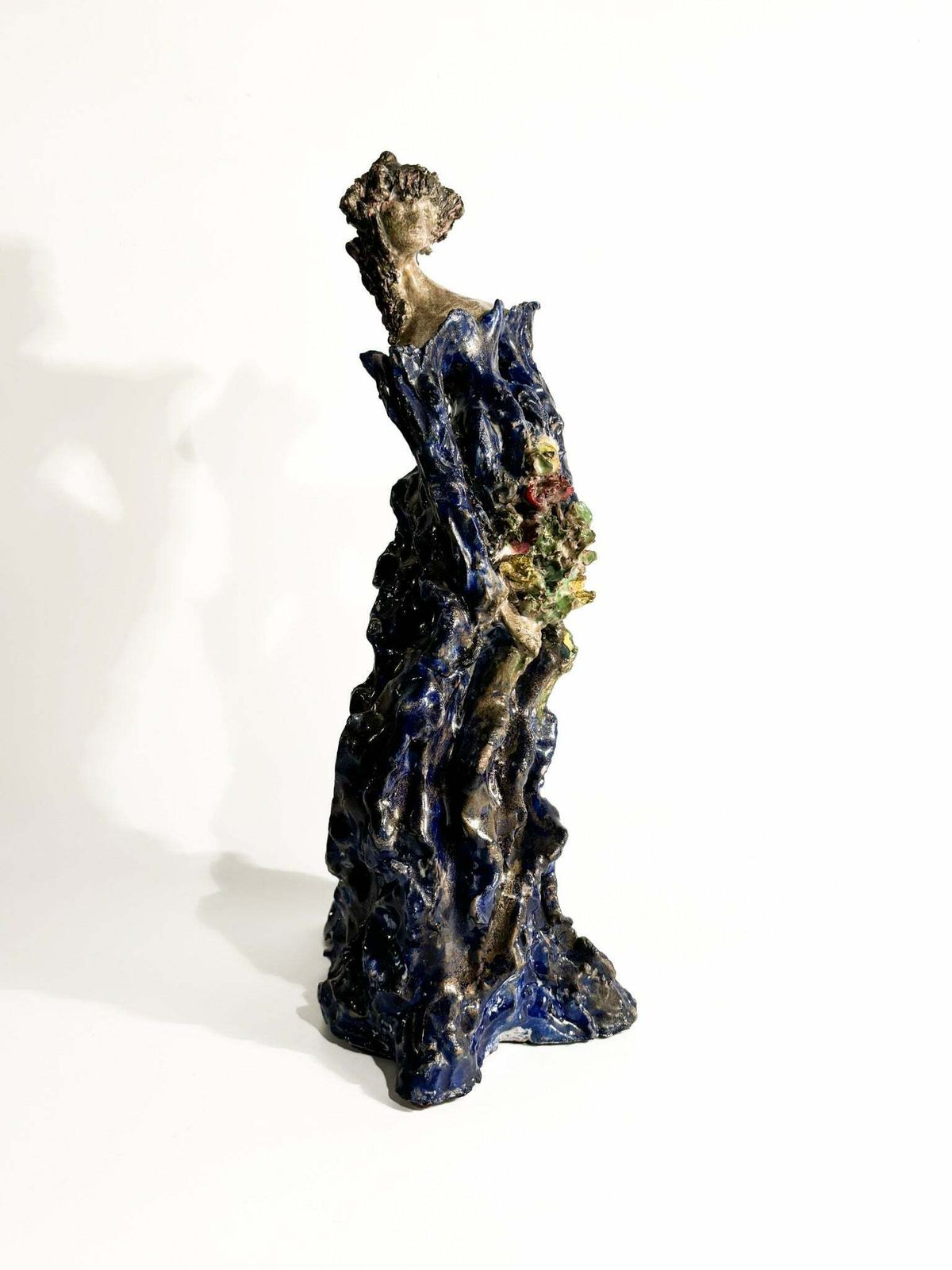 Sculpture Of A Lady In Glazed Terracotta Of French Inspiration From The 1930s