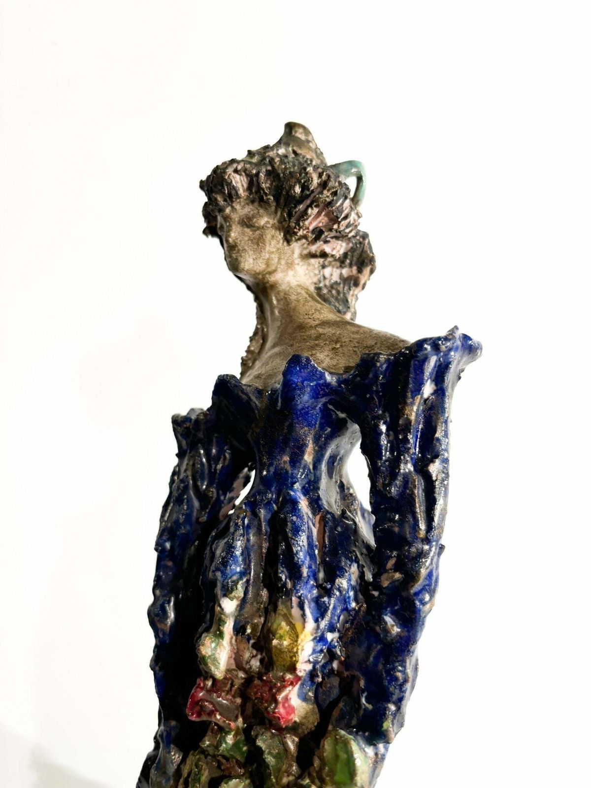 Sculpture Of A Lady In Glazed Terracotta Of French Inspiration From The 1930s photo Home Decor