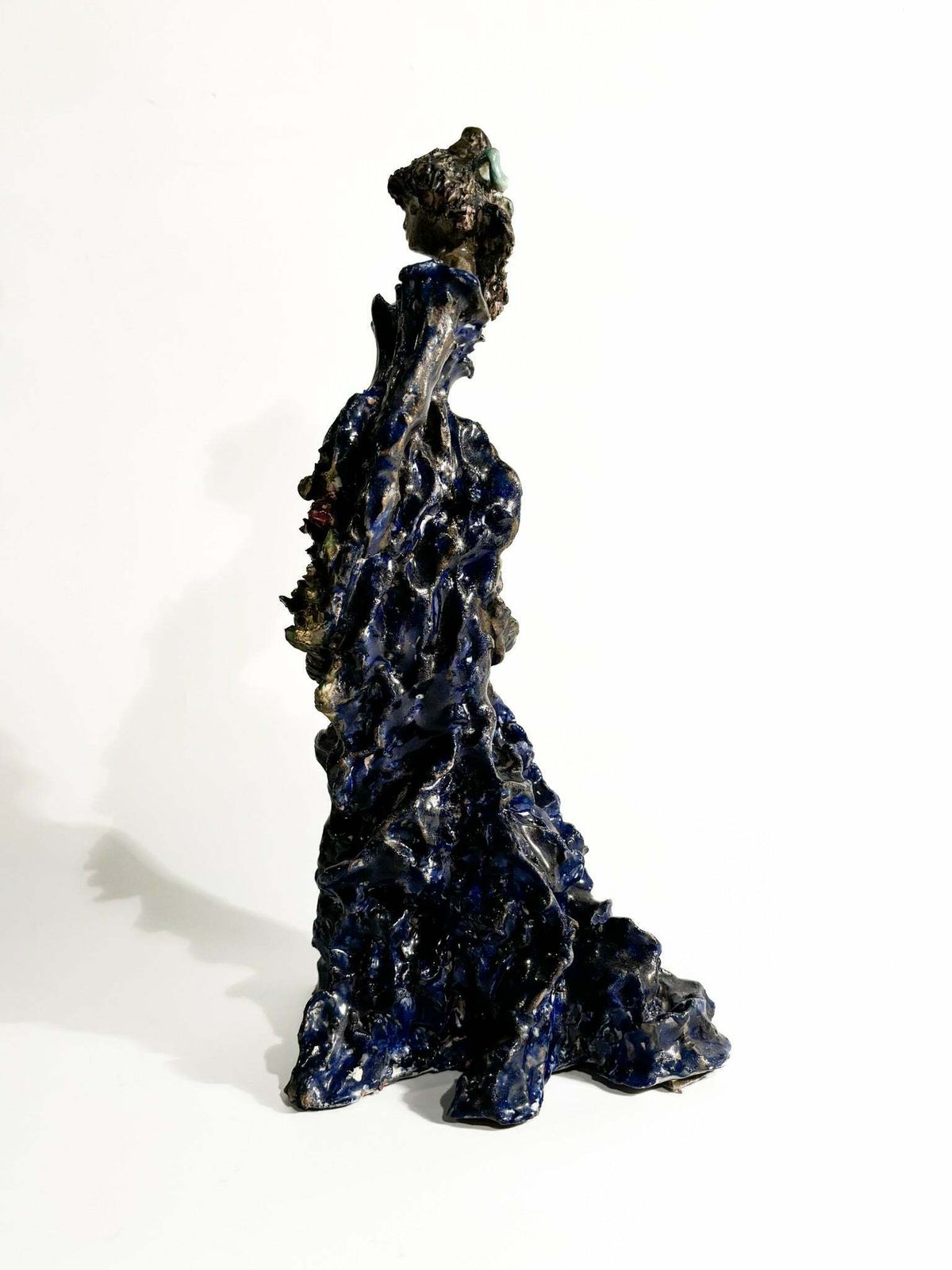 photo vinterior Sculpture Of A Lady In Glazed Terracotta Of French Inspiration From The 1930s