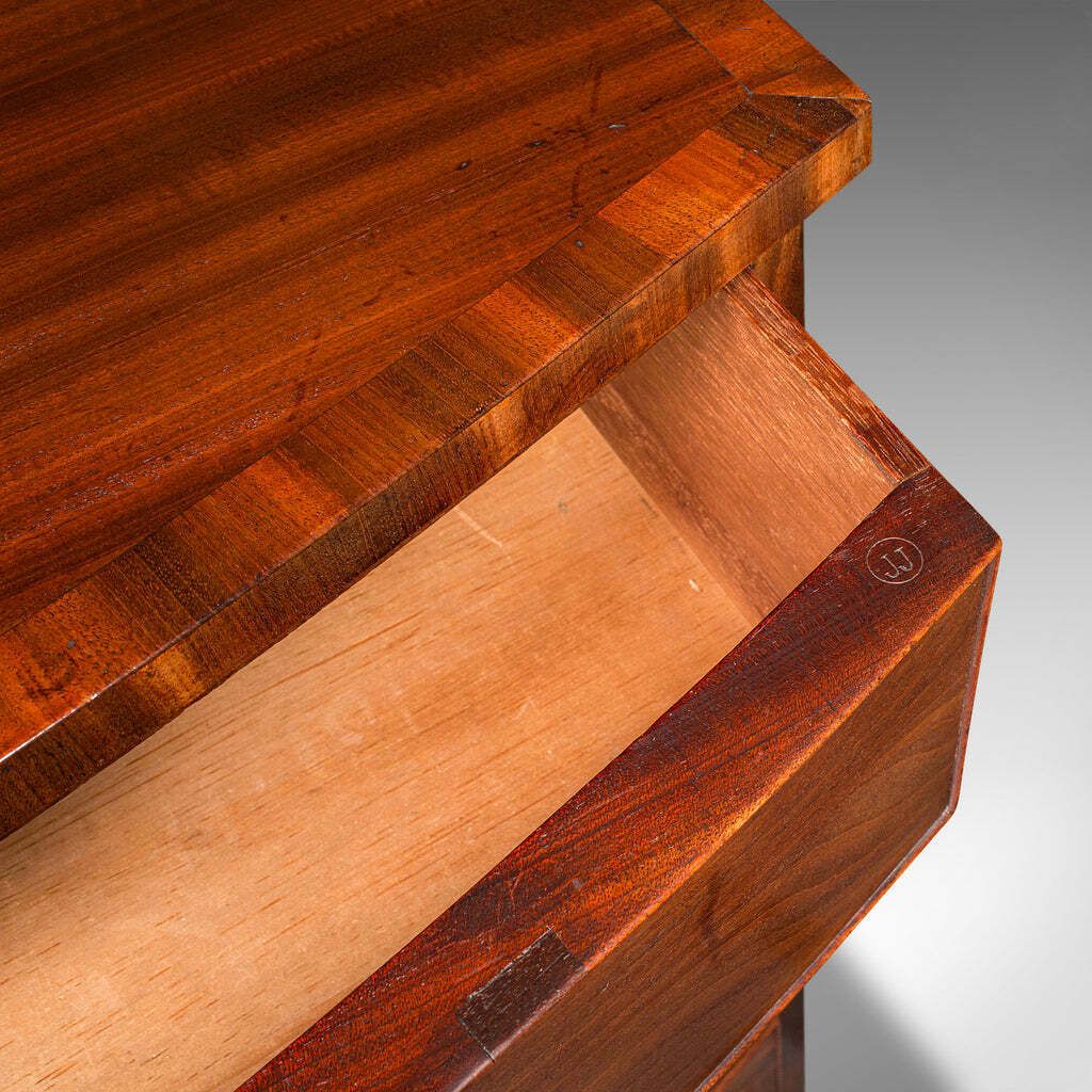 2850.0 Large Antique Bow Front Chest Of Drawers, American, Bedroom, Victorian, C.1860 photo