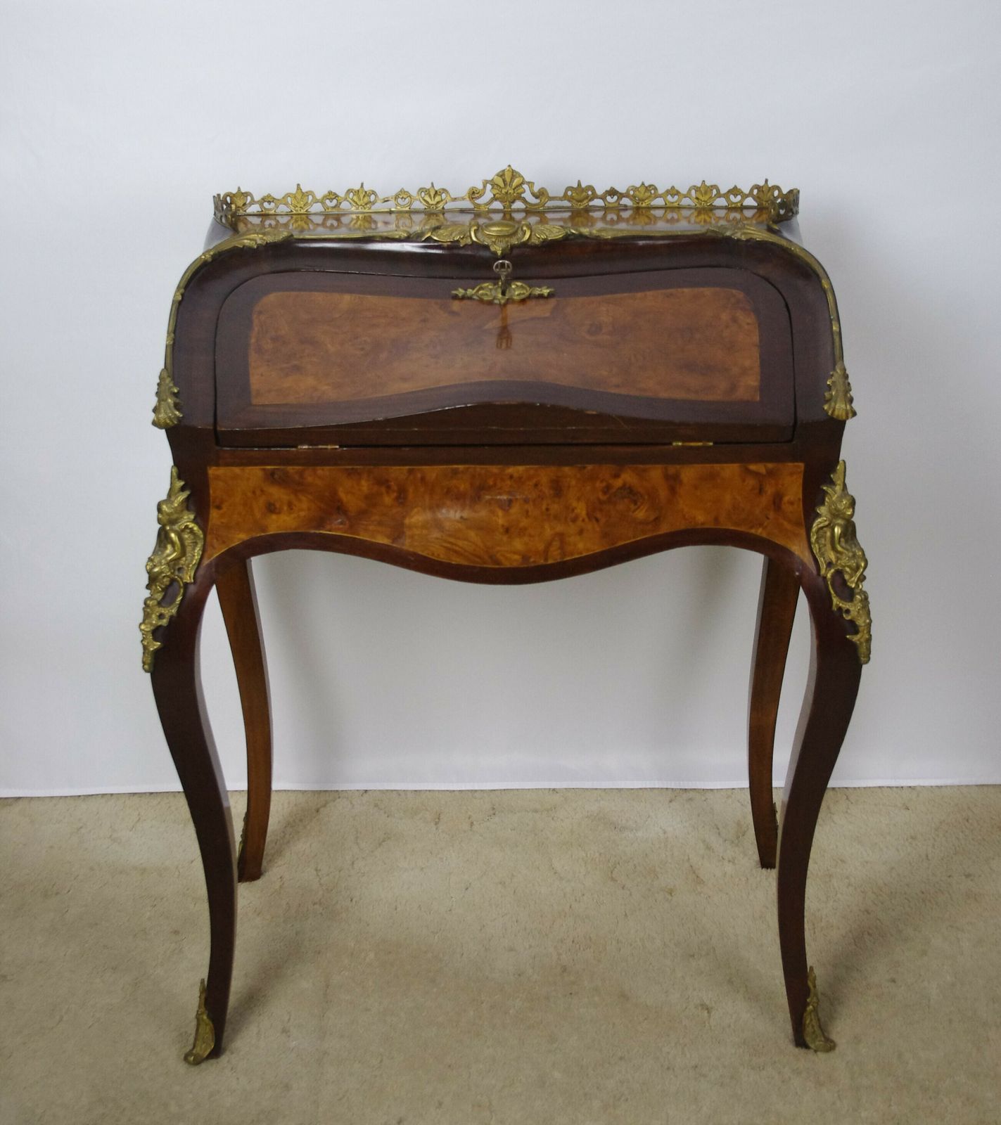 French Louis XV Style Bureau De Dame With Gilt Metal Mounts photo furniture