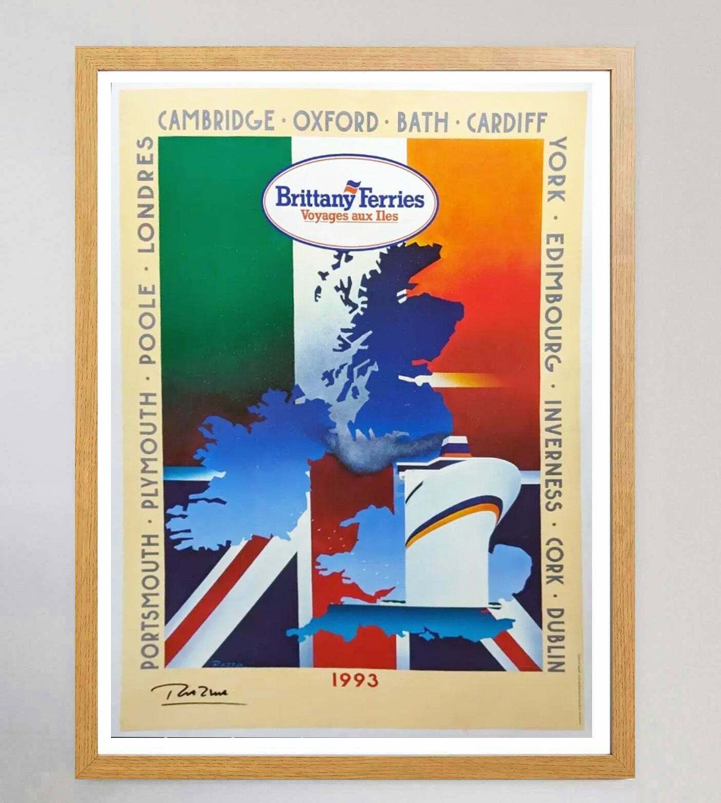 Brittany Ferries   Razzia  , Original Vintage Poster photo Art