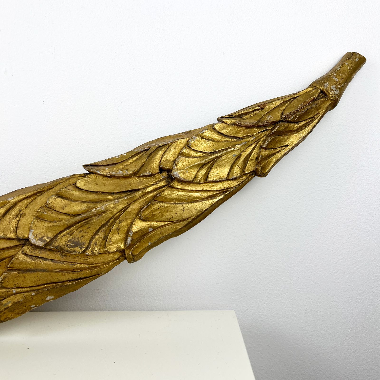 Antique Gilt Wood Carving Fragment, Architectural Salvage photo furniture