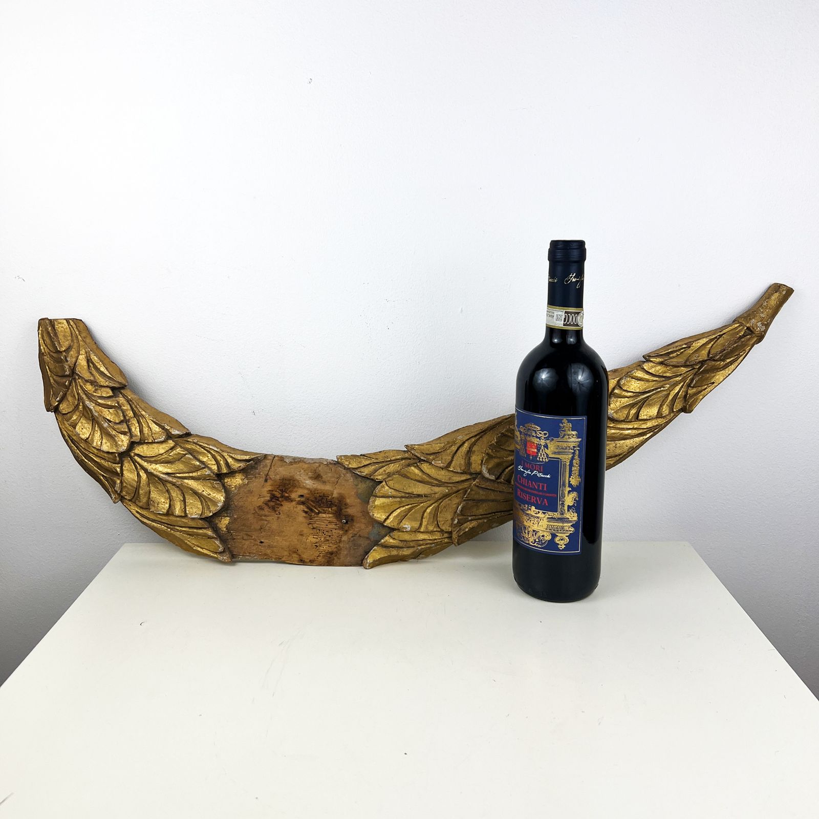 Antique Gilt Wood Carving Fragment, Architectural Salvage photo Home Decor