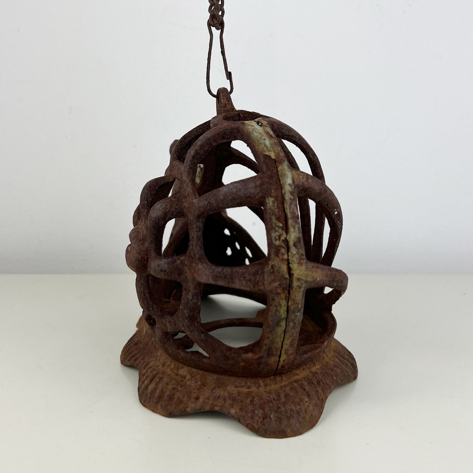 photo for sale Antique Snail Japanese Lantern, Cast Iron Snail Lantern