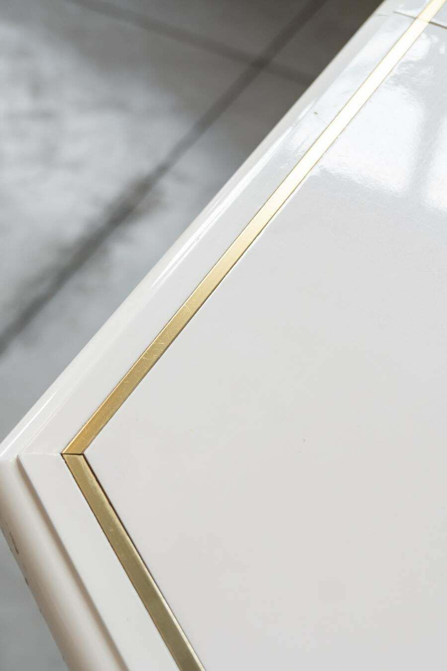 Extendable 1980s Mario Sabot Dining Table With 5 Lacquered White Chairs photo for sale