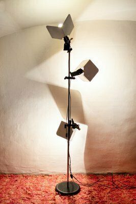 Triedro Floor Lamp In Lacquered And Chromed Metal By Joe Colombo For Stilnovo, Italy, 1970s photo furniture