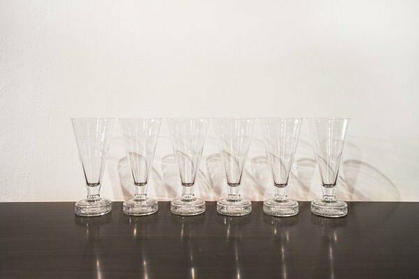 Campari Long Drink Glasses Greca By Matteo Thun For Alessi, Italy, 1980s, Set Of 6