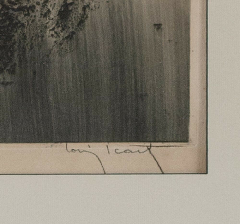 Louis Icart Drypoint And Aquatint Etching 'Spanish Comb' 1922 photo for sale