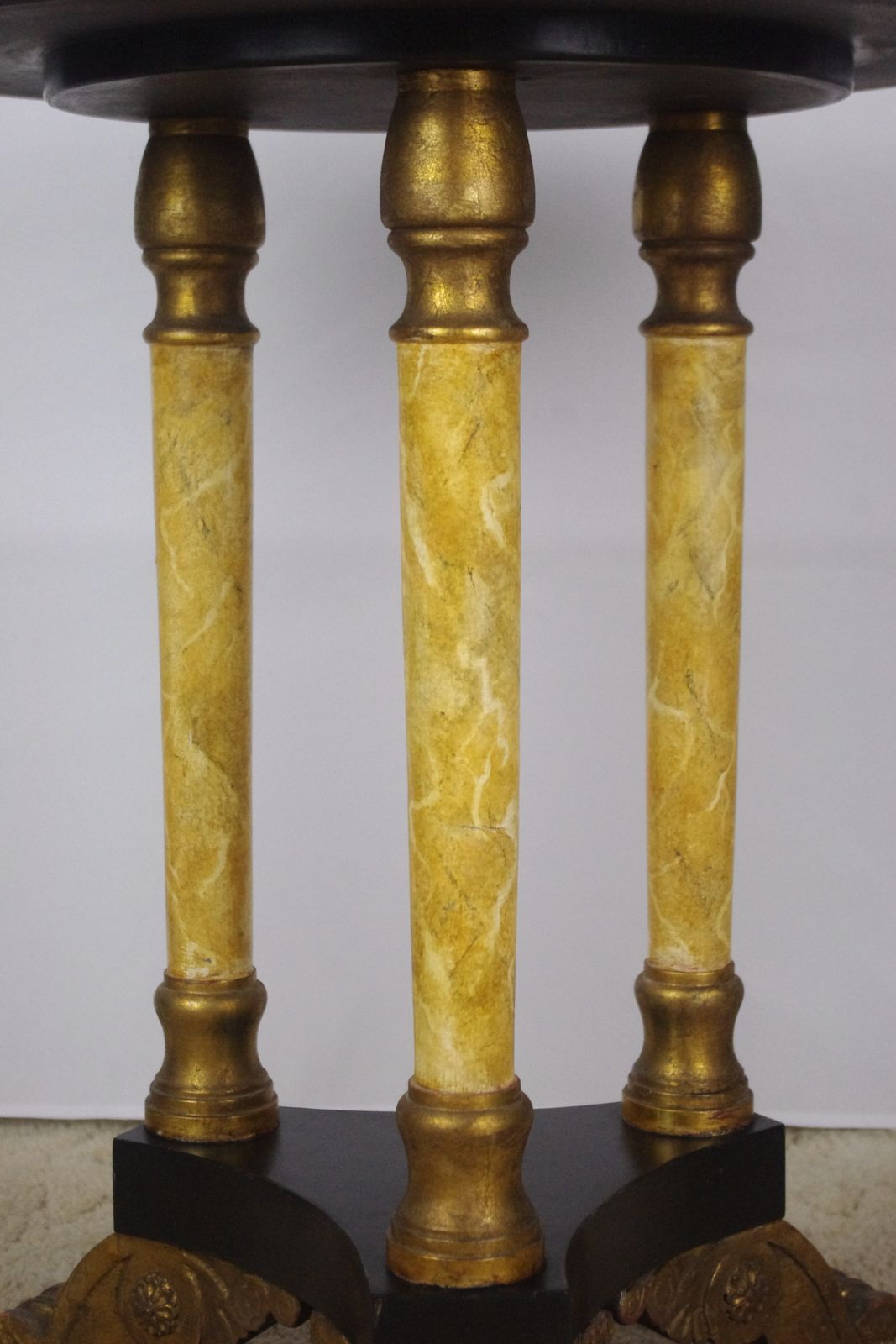Pair Of Ebonised And Parcel Gilt Occasional Tables With Granite Tops photo 1850.0