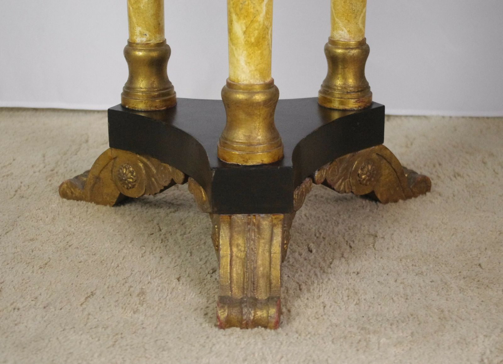Pair Of Ebonised And Parcel Gilt Occasional Tables With Granite Tops photo vinterior