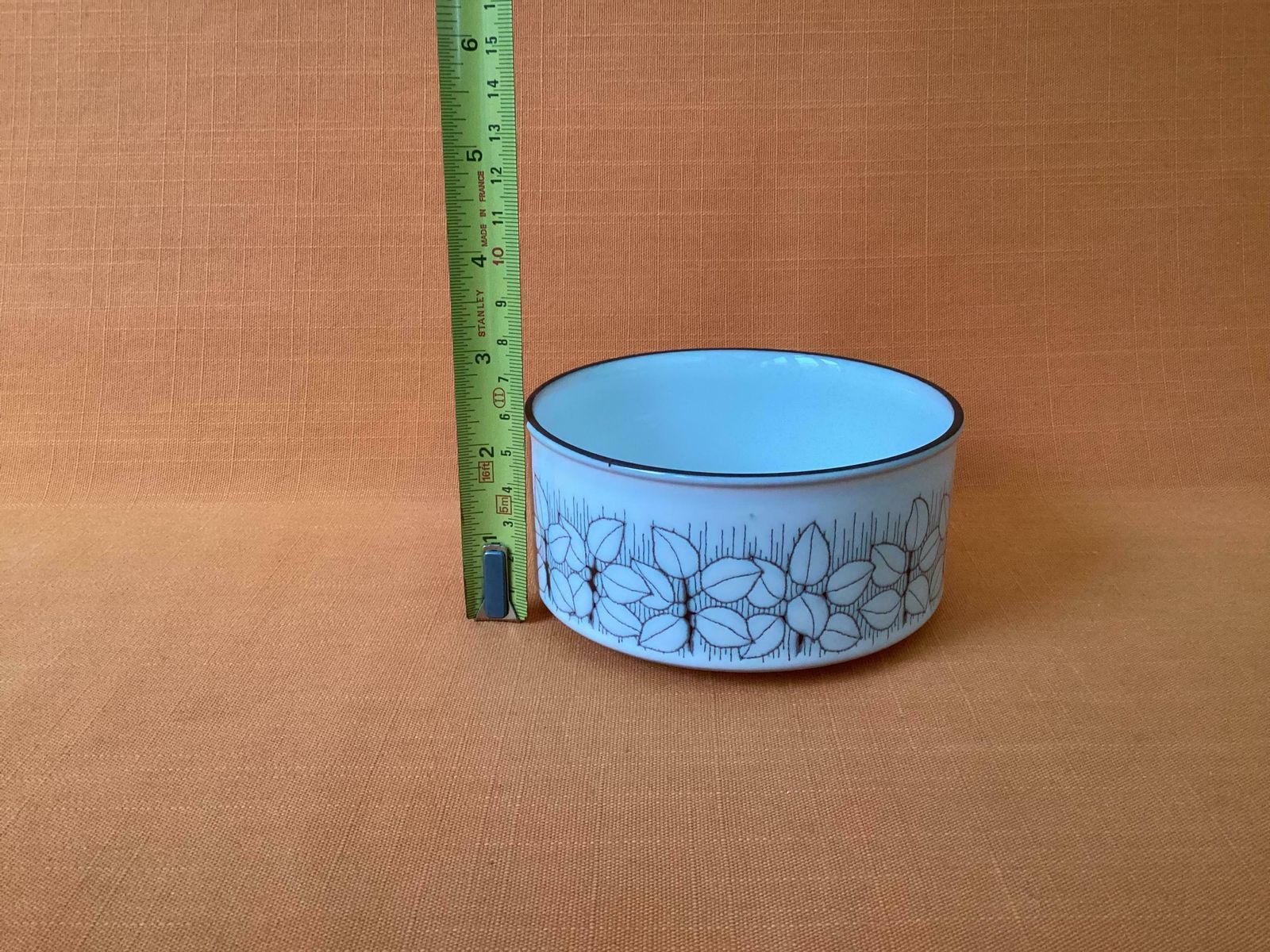 1970s Hornsea Charisma Soup Bowls With Saucers (Set Of 4), Hornsea Charisma Cereal Bowls With Saucers, Retro Hornsea Pottery Soup Bowls 5” photo vintage