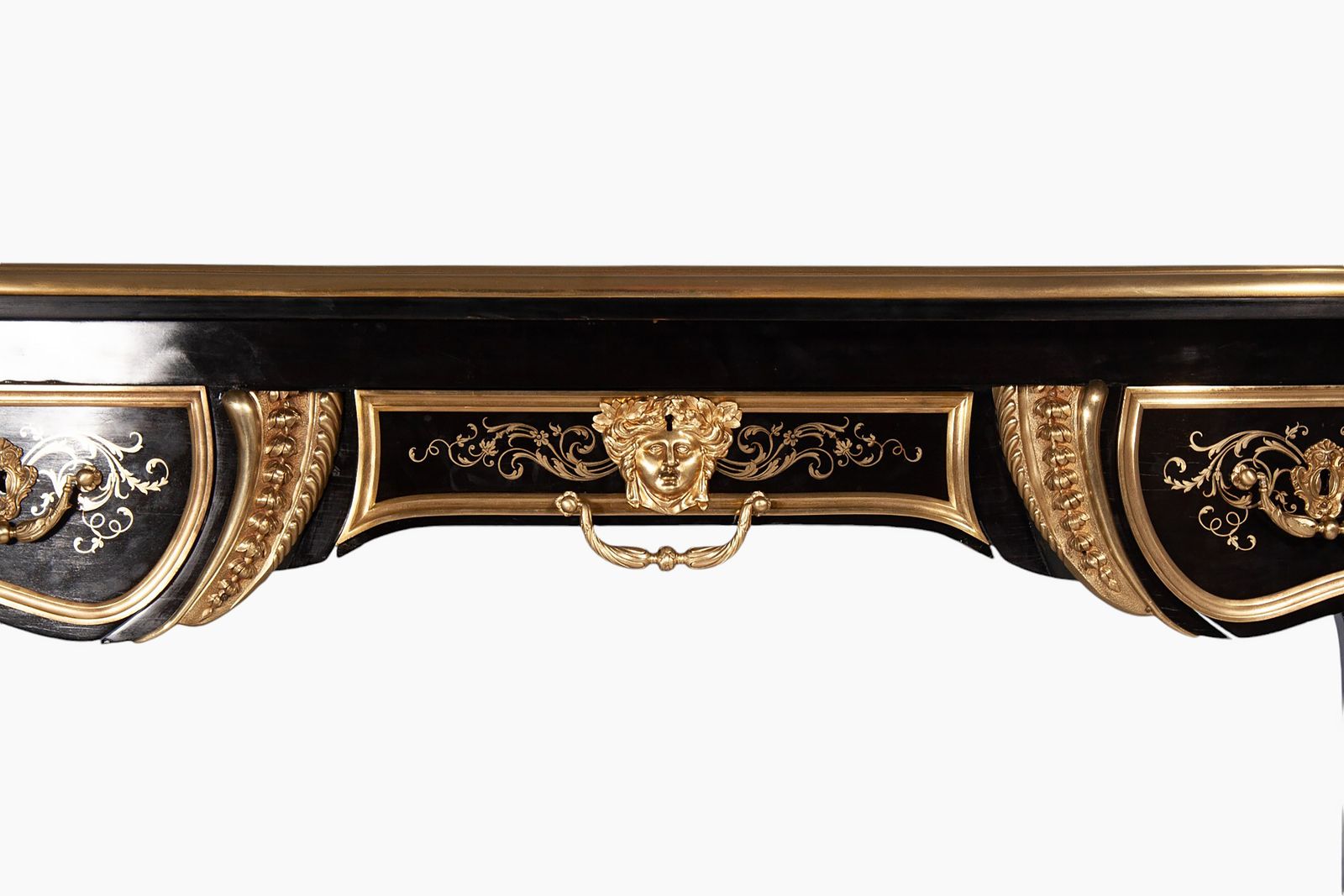 Late 19th Century Regency Boulle Style Ormolu And Ebony Wood Bureau Plat/Desk By Mathieu Béfort (Aka: Béfort Jeune), France photo 52500.0