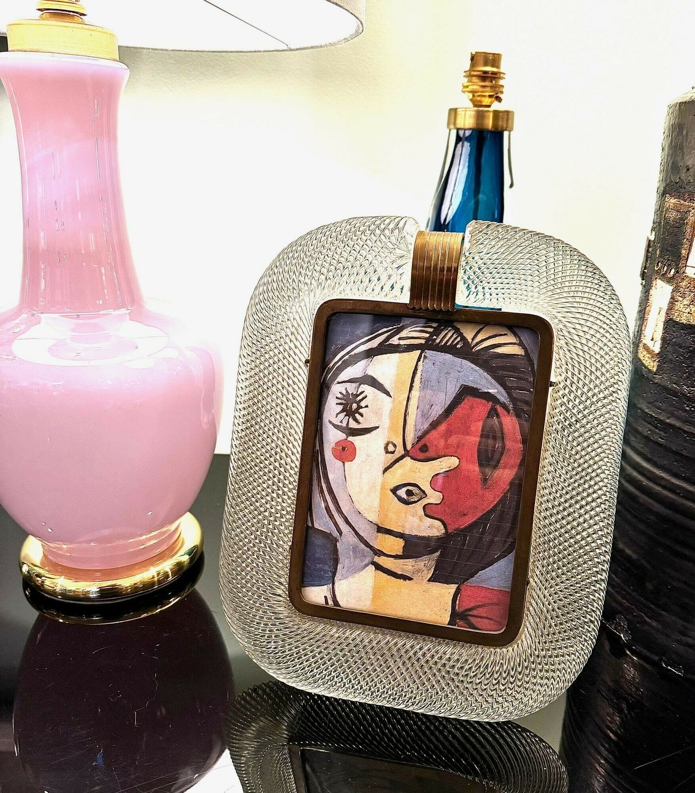 photo vinterior An Orignal 1940s Murano Glass And Brass Picture Frame By Barovier And Toso