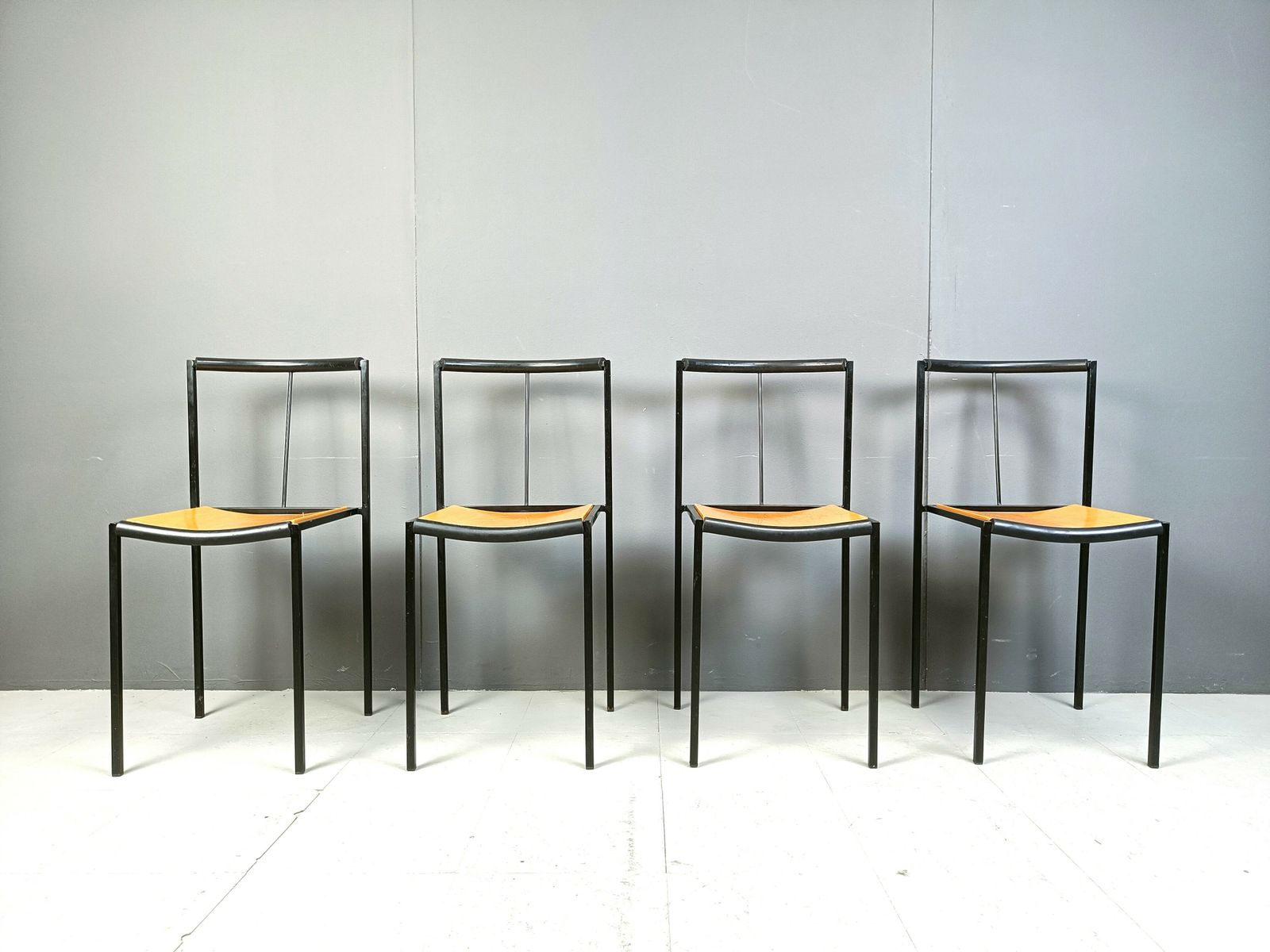 4 Chairs By Zeus Noto Maurizio Peregalli Millepunte, 1985 photo vintage
