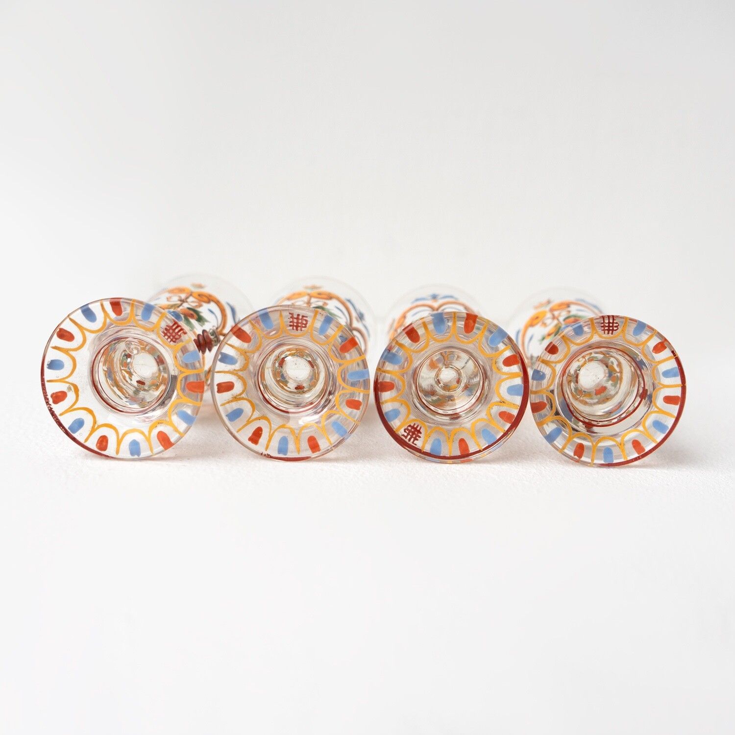 photo buy Antique Enamelled Glass Decanter And Glasses By J & L Lobmeyr, Vienna, Late 19th