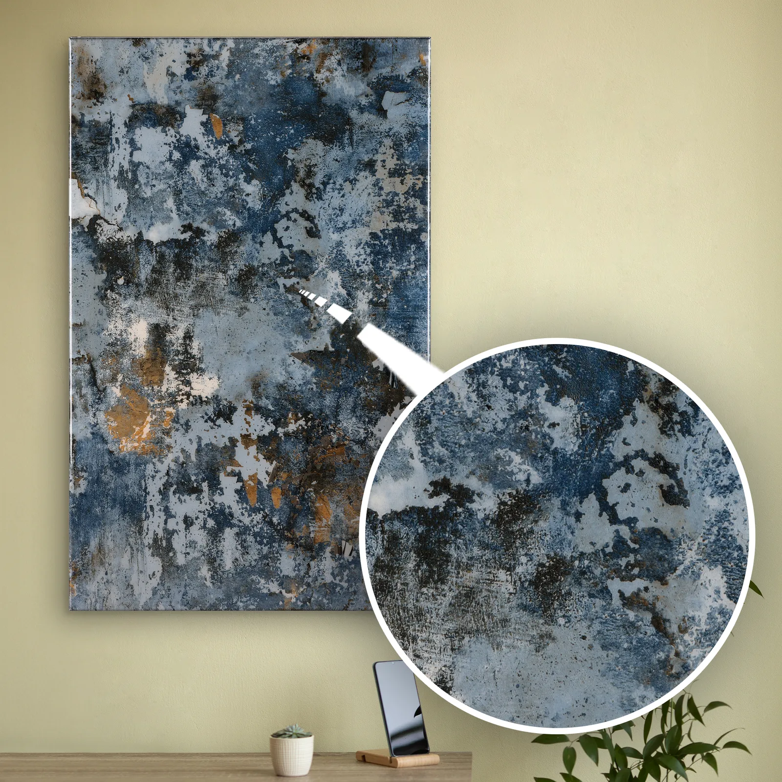 Blue Marble Epoxy Resin Wall Art – Handcrafted Wall Decor | Artwork For Home, Office & Commercial Interiors – Waterproof & Durable photo Art