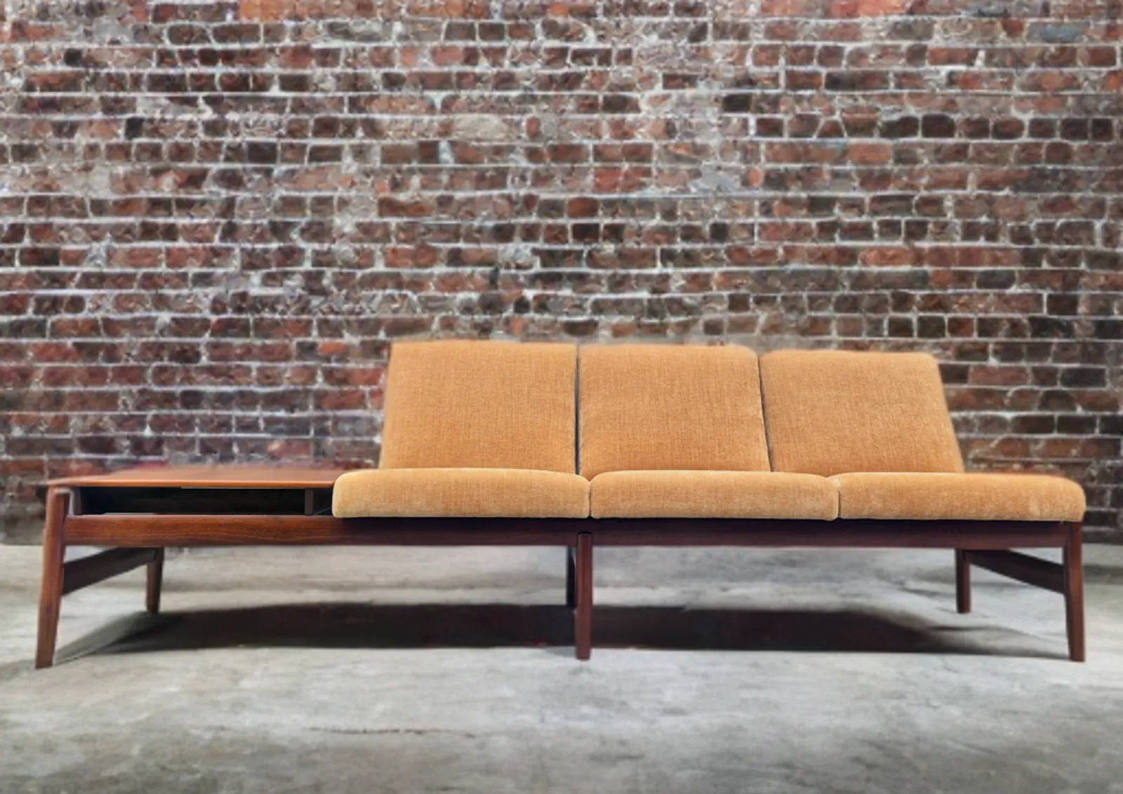 Teakwood Sofa Saga By Gunnar Sørlie, Scandinavian Mid Century 1960s photo furniture